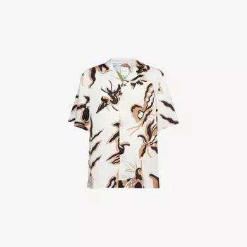 Рубашка Paul Smith с графическим принтом классического кроя, белый