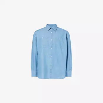 Рубашка Paul Smith с накладными карманами, светло-синий
