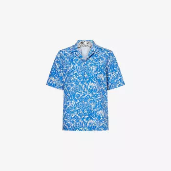 Рубашка Paul Smith с принтом, синий