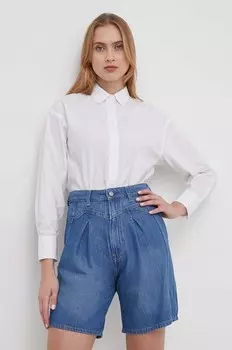 Рубашка PAULA из хлопка Pepe Jeans, белый