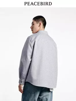 Рубашка Peacebird с принтом, серый