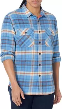Рубашка Pendleton Burnside Flannel Shirt, цвет Seaside Blue/Red Plaid