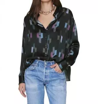 Рубашка Penrose в черном икате XIRENA