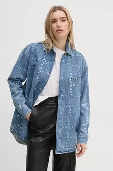 Рубашка Pepe Jeans GLITTER OVERSHIRT, синий