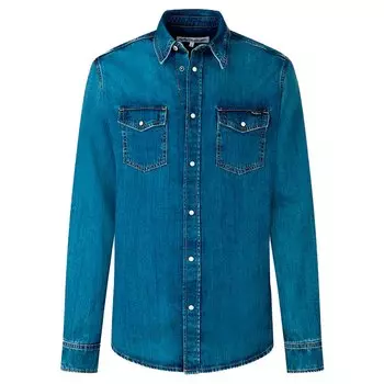 Рубашка Pepe Jeans Hammond Wiser Long Sleeve Denim, синий