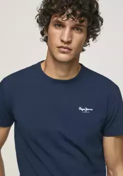 Рубашка Pepe Jeans с круглым вырезом, цвет морской волны