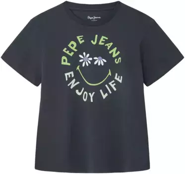 Рубашка Pepe Jeans с круглым вырезом "ODA", для ДЕВОЧЕК, синий