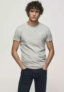 Рубашка Pepe Jeans с круглым вырезом, серый
