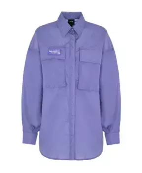 Рубашка переделана F**K, фиолетовый