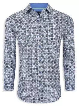 Рубашка Performance Slim Fit с рисунком Tom Baine, цвет Blue White