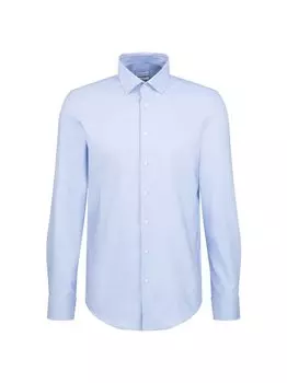 Рубашка performance x узкий длинный рукав Seidensticker, синий