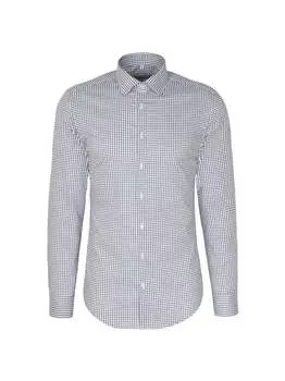 Рубашка performance x узкий длинный рукав Seidensticker, синий