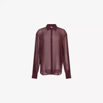 Рубашка Peri The Frankie Shop с закругленным подолом, бордовый