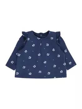Рубашка PETIT BATEAU, цвет Blue/marine blue