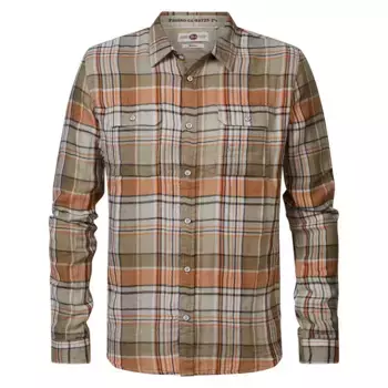 Рубашка Petrol Industries 405 Check, зеленый/оранжевый