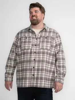 Рубашка Petrol Industries Karierte Hemd Plus Size Southeast, коричневый