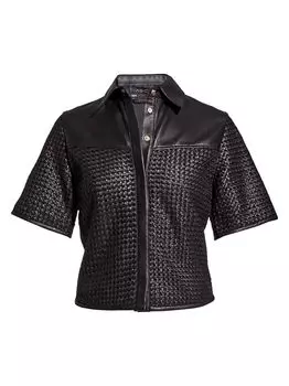 Рубашка Piazza из переработанной кожи AS by DF, черный