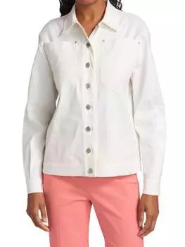Рубашка Piazza Sempione с металлическими пуговицами, белый
