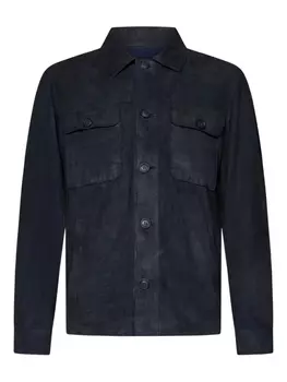 Рубашка-пиджак Брэда Питта FRANZESE COLLECTION, синий
