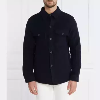 Рубашка-Пиджак Maverick стандартного кроя с добавлением шерсти Oscar Jacobson, синий