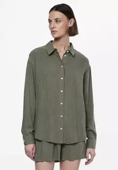 Рубашка Pieces, глубокий лишайниковый цвет