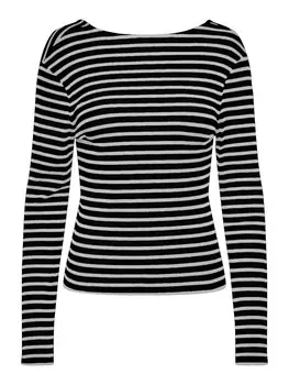 Рубашка PIECES JUNA, черный/белый