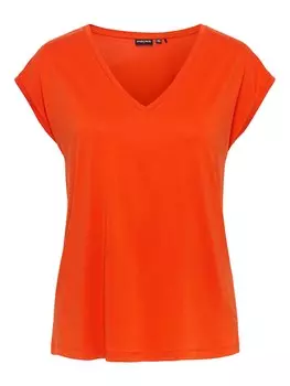 Рубашка PIECES Kamala, оранжево-красный