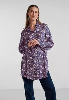 Рубашка Pieces, синий/мультиколор