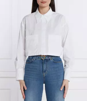 Рубашка Pinko Cropped Fit, белый