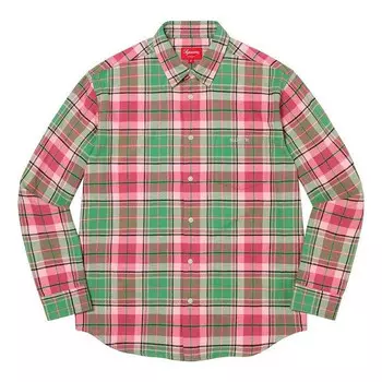 Рубашка plaid flannel shirt 'red green' Supreme, красный