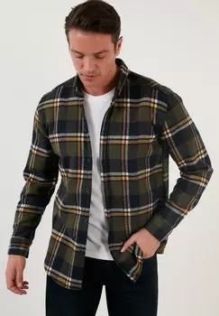 Рубашка Plaid Patterned Buratti, цвет khaki yellow