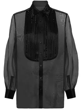 Рубашка-пластрон Philipp Plein, черный