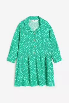 Рубашка-платье H&amp;M, бирюзовый/цветочный