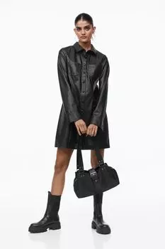 Рубашка-платье H&amp;M, черный