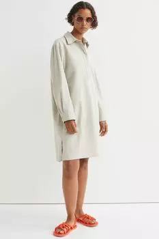 Рубашка-платье H&amp;M, ярко-зеленый шалфей