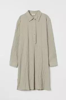 Рубашка-платье H&amp;M, ярко-зеленый шалфей