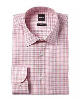 Рубашка-платье Hugo Boss Hank Kent Slim Fit, розовый