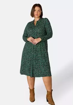 Рубашка-платье Live Unlimited London, зеленый