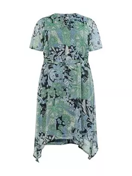 Рубашка-платье ONLY Carmakoma HOWDY, светло-синий