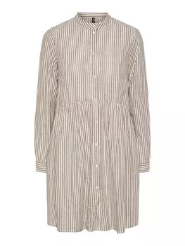 Рубашка-платье PIECES Lorrna, пестрый коричневый