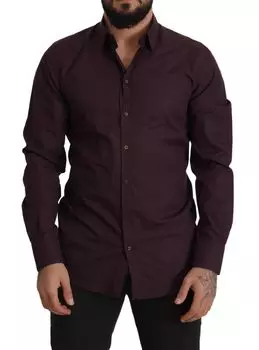 Рубашка-платье Regal Purple Slim Fit Dolce & Gabbana, фиолетовый