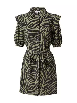 Рубашка-платье TOPSHOP, хаки