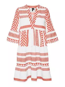 Рубашка-платье VERO MODA Dicthe, натуральный белый