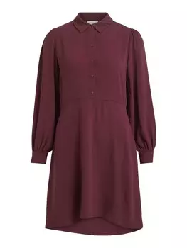 Рубашка-платье Vila Nalu, вишнево-красный