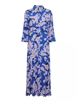 Рубашка-платье Y.A.S Savanna, королевский синий/сиреневый