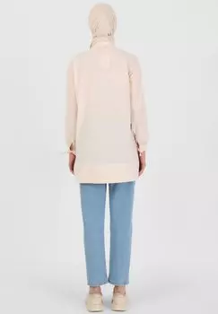 Рубашка Point Collar-Benin Modanisa, бежевая