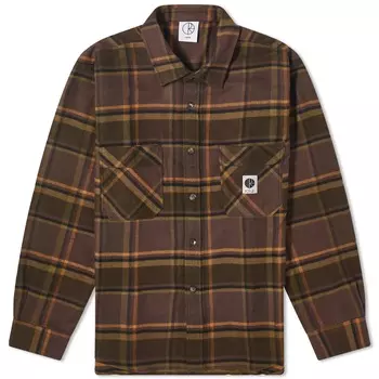 Рубашка Polar Skate Co. Mike Flannel, цвет Brown & Mauve
