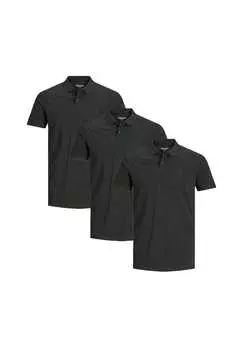 Рубашка поло 3 шт. в упаковке базовая Jack & Jones, черный