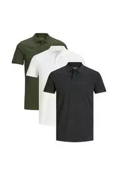 Рубашка поло 3 шт. в упаковке базовая Jack & Jones, мультиколор