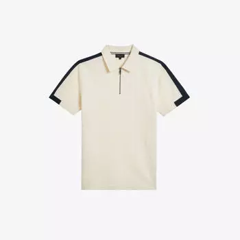 Рубашка-поло Abloom на молнии Ted Baker, цвет natural